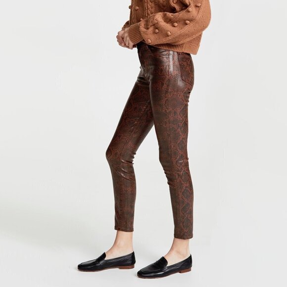 NWT J Brand brown snakeskin print high rise crop skinny jeans, 26 - Picture 6 of 16